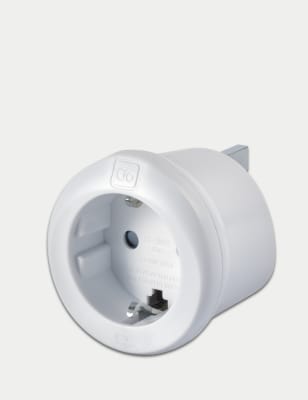 

Go Travel EU-UK Travel Adaptor - White, White