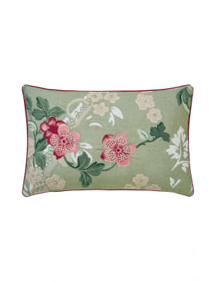 

English Heritage Eagle House Embroidered Bolster Cushion - Green Mix, Green Mix