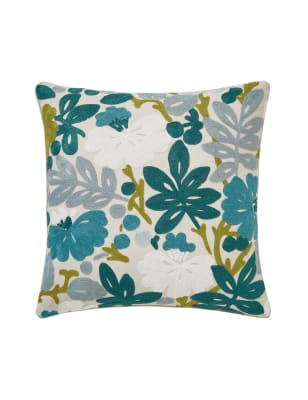 

English Heritage Carlisle Fauna Embroidered Cushion - Multi, Multi