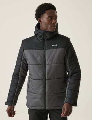 Regatta Men's Nevado VII Hooded Puffer Jacket - L - Grey Mix, Grey Mix,Blue