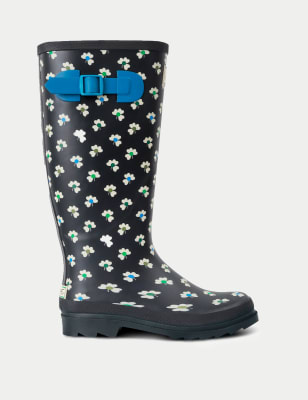 Regatta Women's Orla Kiely High II Floral Knee High Wellies - 6 - Blue Mix, Black Mix,Blue Mix