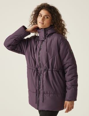 Regatta Women's Rurie Water-Repellent Hooded Padded Coat - 12 - Purple, Purple