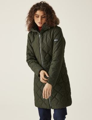 Regatta Women's Fritha III Hooded Padded Longline Coat - 10 - Black, Dark Green,Navy,Black