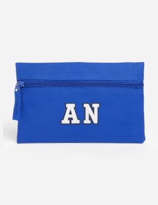 Alphabet Personalised Pencil Case - Blue, Blue