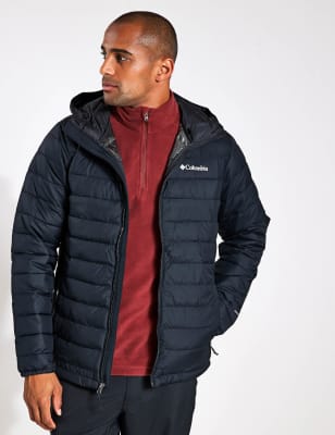 Columbia Men's Powder Lite II Hooded Quilted Puffer Jacket - Navy, Black,Navy