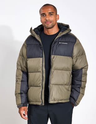 Columbia Men's Pike Lake II Hooded Puffer Jacket - Black, Olive,Black