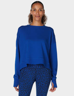 Sweaty Betty Women's After Class Cotton Blend Relaxed Sweatshirt - Black, Bright Blue,Dark Green,Bla