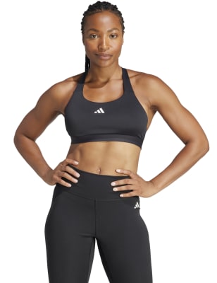 Adidas Women's TLRD React Training High Support Sports Bra - MA/B - White, White,Black