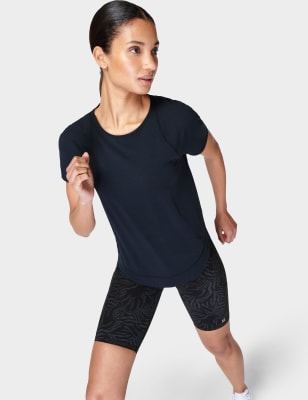 Sweaty Betty Women's Breathe Easy T-Shirt - M - Navy, Black,Navy,White