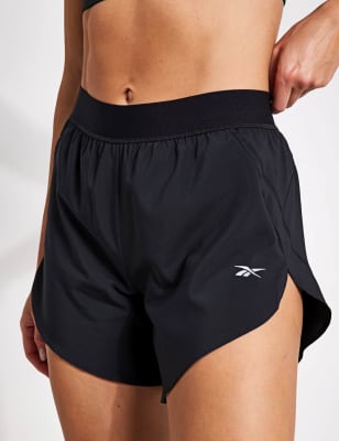 Reebok Women's Running 2-in-1 Layered Shorts - M - Black, Cobalt,Black