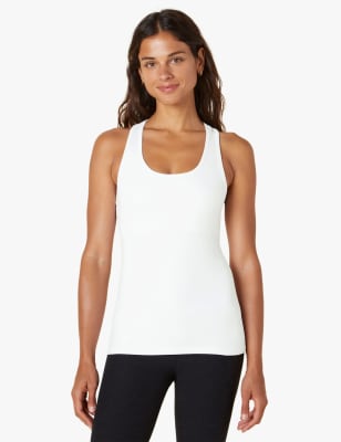 Beyond Yoga Women's Spacedye Step Up Racer Back Vest Top - L - Black, Black,White