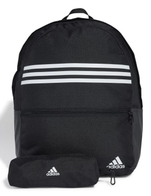 Adidas Classic Horizontal 3-Stripes Backpack - Black/Black, Black/Black