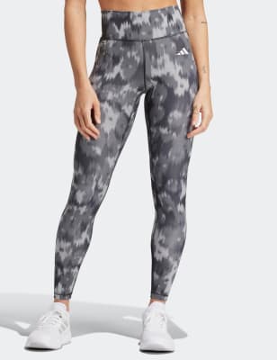 Adidas Women's Optime Essentials Printed 7/8 Leggings - Grey, Grey