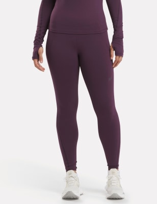 Reebok Women's Lux High Waisted Leggings - Medium Purple, Medium Purple