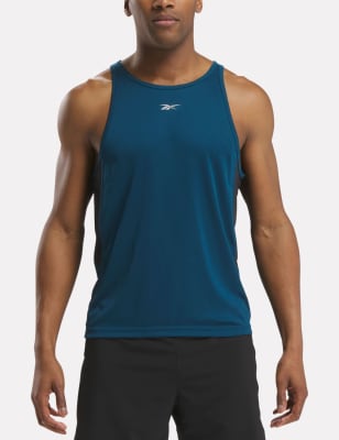 Reebok Men's Running Speedwick Vest - L - Navy Mix, Navy Mix