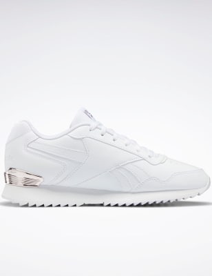 Reebok Women's Glide Ripple Clip Trainers - 6 - White, White,White/Black