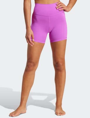 Adidas Women's All Me High Waisted Gym Shorts - XL - Magenta, Magenta