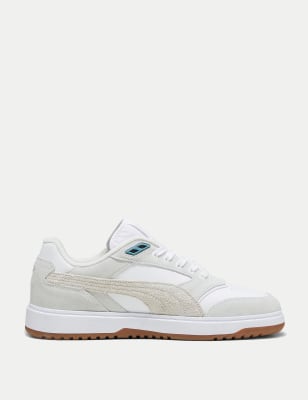 Puma Doublecourt PRM Trainers - 6 - White Mix, White Mix,Soft White