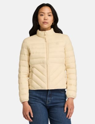 Timberland Women's Axis Peak Lightweight Padded Puffer Jacket - M - Dark Blue, Cream,Dark Blue