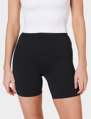 Sweaty Betty Women's All Day 6 High Waisted Gym Shorts - Black, Duck Egg,Black