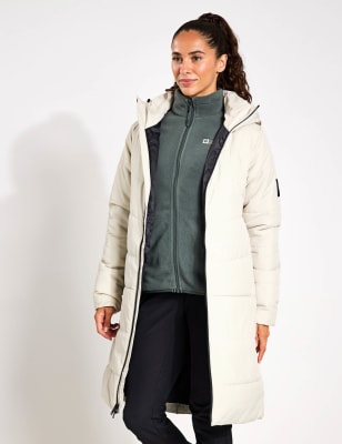 Jack Wolfskin Women's Deutzer Longline Puffer Coat - 12 - Ivory, Ivory