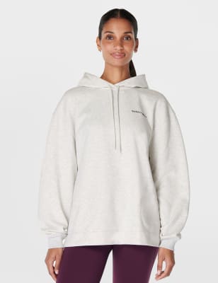 Sweaty Betty Women's Revive Cotton Rich Longline Hoodie - L-XXL - Grey, Grey