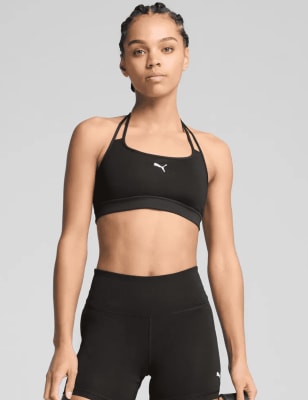 Puma Women's Move Non Wired Sports Bra (A-E) - Purple, Black,Purple