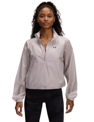 Under Armour Women's Rival Funnel Neck Sports Jacket - Light Grey, Light Grey