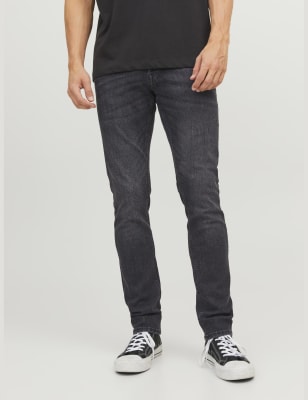 Jack & Jones Men's Slim Fit 5 Pocket Jeans - 3430 - Black, Black