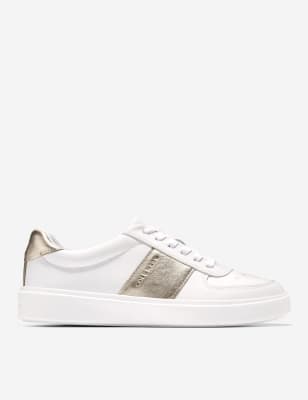 Cole Haan Men's Grand Crosscourt Della Leather Trainers - 6 - White, Ivory,White