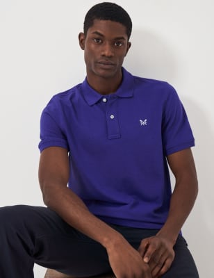 Crew Clothing Men's Pure Cotton Pique Polo Shirt - M - Purple, Purple