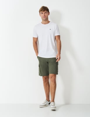 Crew Clothing Men's Stretch Cargo Shorts - 36 - Olive, Olive