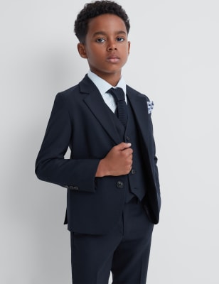 Reiss Boys Wool Blend Blazer (3-14 Yrs) - 4-5 Y - Dark Blue, Dark Blue