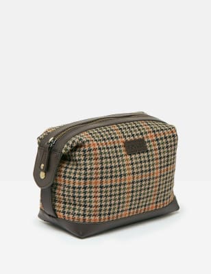 Joules Men's Tweed Washbag - one size - Brown, Brown