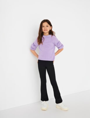 Kids Only Girls Stretch Flared Leggings (8-14 Yrs) - 8y - Black, Black