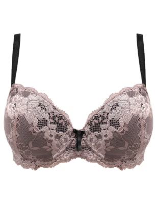 Pour Moi Women's Amour Underwired Padded Balcony Bra B-F - 34C - Pink Mix, Pink Mix