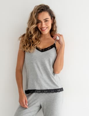 Pour Moi Women's Sofa Loves Lace Hidden Support Camisole - 12 - Grey Marl, Grey Marl