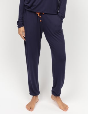 Cyberjammies Women's Modal Cuffed Hem Pyjama Bottoms - 14 - Navy, Navy