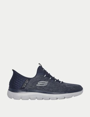 Skechers Men's Summits Key Pace Slip-ins Trainers - 7 - Navy, Navy