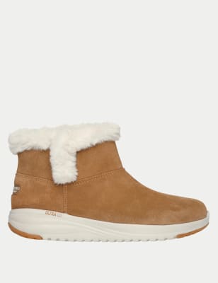 Skechers Women's On-The-Go Stellar Faux Fur Trim Ankle Boots