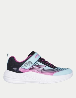 Skechers Microspec Advance Printed Trainers (9 Small - 3 Large) - 9.5 S - Aqua, Aqua