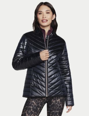 Skechers Women's Goshield Shine Padded Puffer Jacket - Black, Black