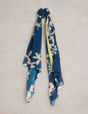 White Stuff Women's Floral Scarf - Blue Mix, Blue Mix