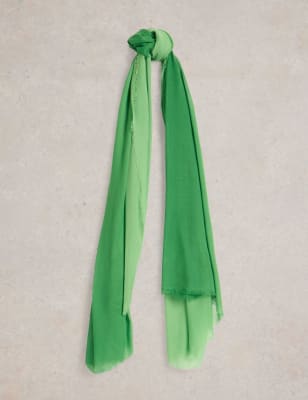 White Stuff Women's Ombre Oversized Scarf - Blue, Green,Blue