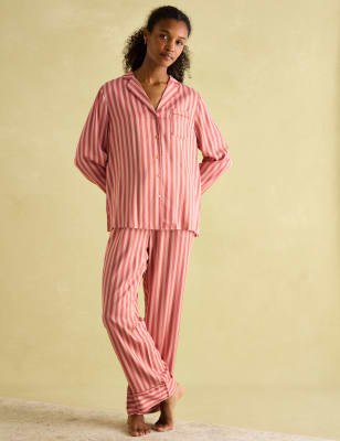 Joules Women's Striped Pyjama Set - XL - Pink Mix, Pink Mix,Blue Mix