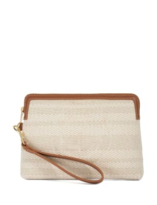 Dune London Women's Canvas Striped Clutch Bag - Natural, Natural,Tan