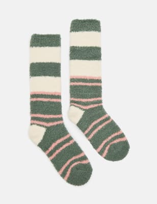 Joules Women's Striped Fluffy Socks - Multi, Multi