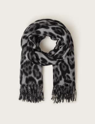 Monsoon Women's Animal Print Scarf - Tan, Tan