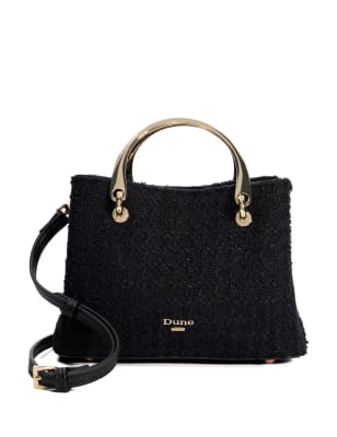 Dune London Women's Fabric Textured Mini Grab Bag - Black, Black