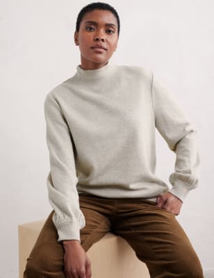 Seasalt Cornwall Women's Pure Cotton Roll Neck Sweatshirt - 24 - Natural, Natural